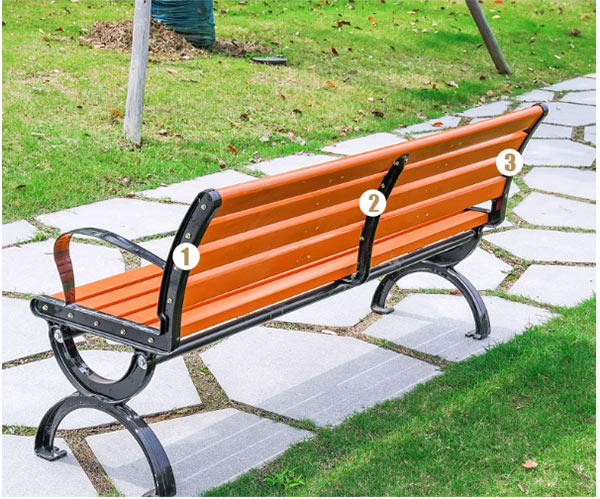 Ghế Công Viên Có Tựa Giả Gỗ - Ảnh 3